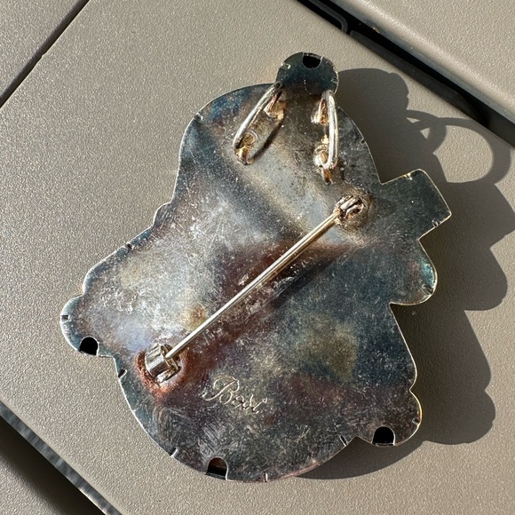 🔥Best Stamped Vintage Two Toned Snowman Brooch Pendant - Picture 4 of 4